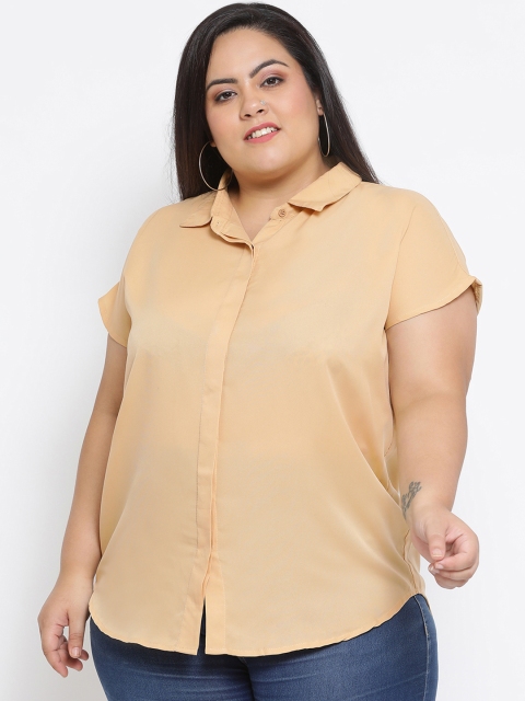 

Kira Plus Women Beige Regular Fit Solid Casual Shirt