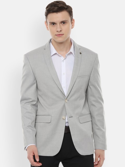 

Allen Solly Men Grey Solid Slim Fit Single-Breasted Blazer