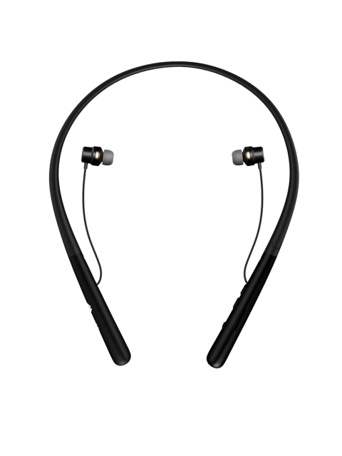 

molife Unisex Black Solid Boomerang Wireless Sports Neckband Headphones