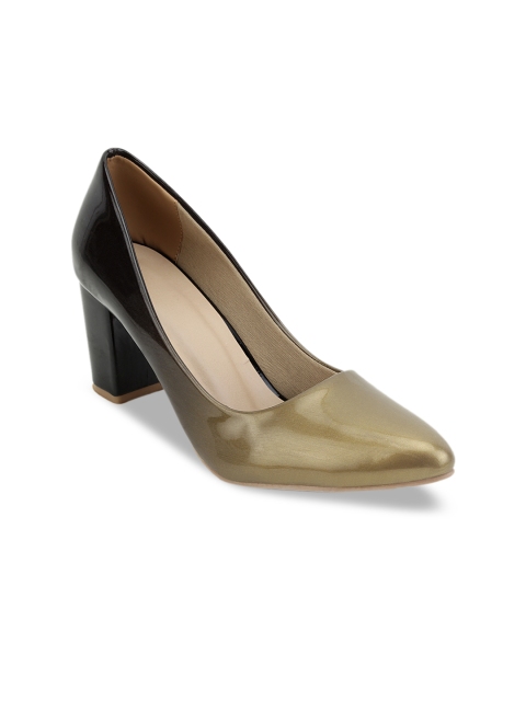 

SCENTRA Women Copper-Toned Colourblocked Pumps
