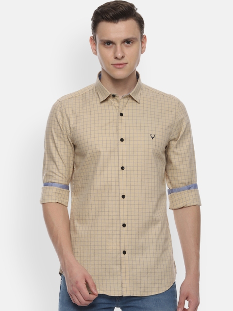

Allen Solly Sport Men Beige & Blue Slim Fit Checked Casual Shirt