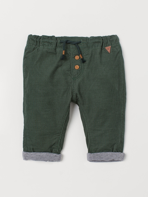 

H&M Boys Green Fully Lined Corduroy Trousers