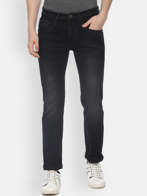 

V Dot Men Black Slim Fit Mid-Rise Clean Look Jeans