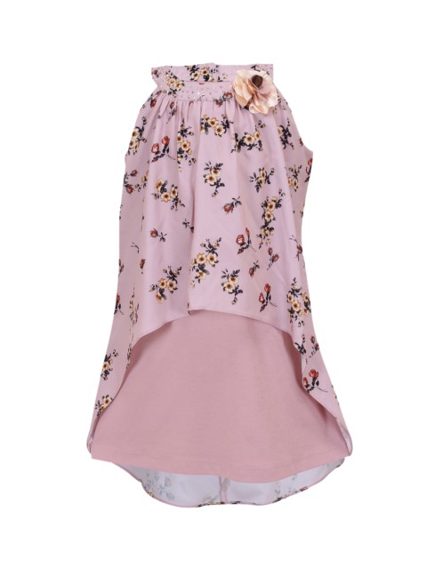 

CUTECUMBER Girls Pink Printed A-Line Dress