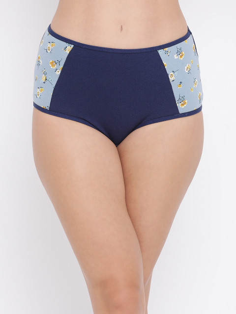 

Clovia Women Navy Blue Solid High Rise Hipster Briefs PN3251P013XL