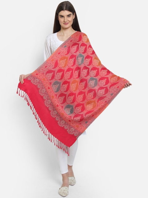

Anekaant Women Pink Woven Design Shawl