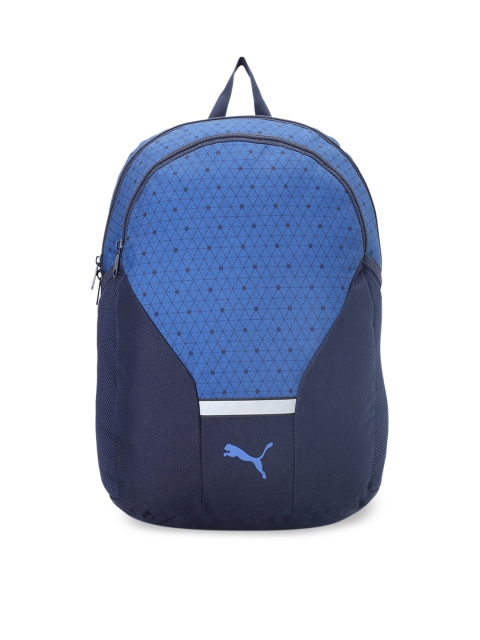 

Puma Unisex Navy Blue & Blue Graphic Beta Backpack