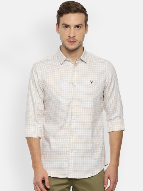 

Allen Solly Sport Men Beige & White Slim Fit Checked Casual Shirt