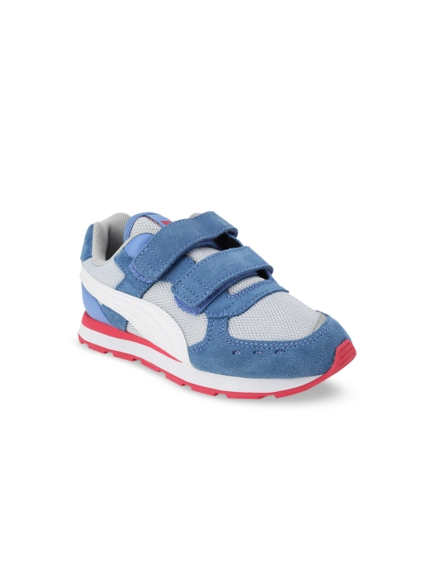 

Puma Kids Blue Slip-On Vista V PS Leather Sneakers
