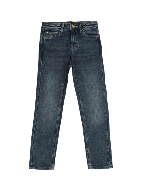 

Allen Solly Junior Boys Navy Blue Regular Fit Mid-Rise Clean Look Stretchable Jeans
