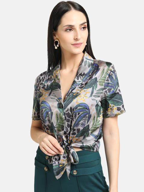 

Kazo Women Multicoloured Regular Fit Printed Casual Shirt, Multi