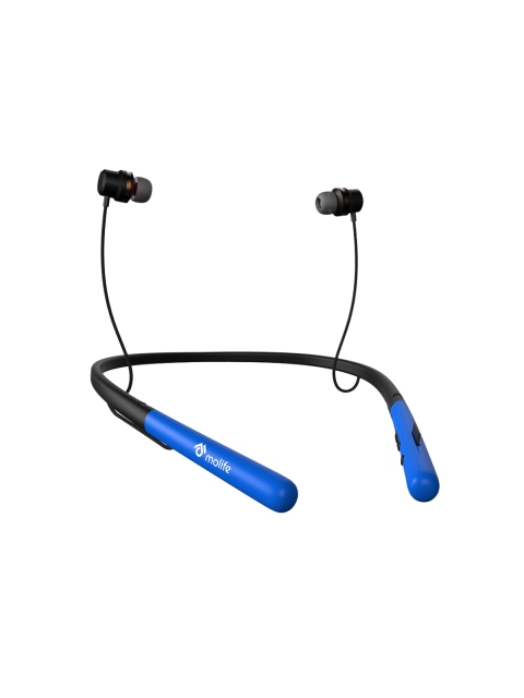 

molife Unisex Blue & Black Dual Tone Boomerang Wireless Sports Neckband Headphones