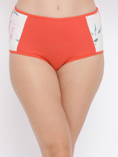 

Clovia Women Orange Solid High Rise Hipster Briefs PN3251P163XL