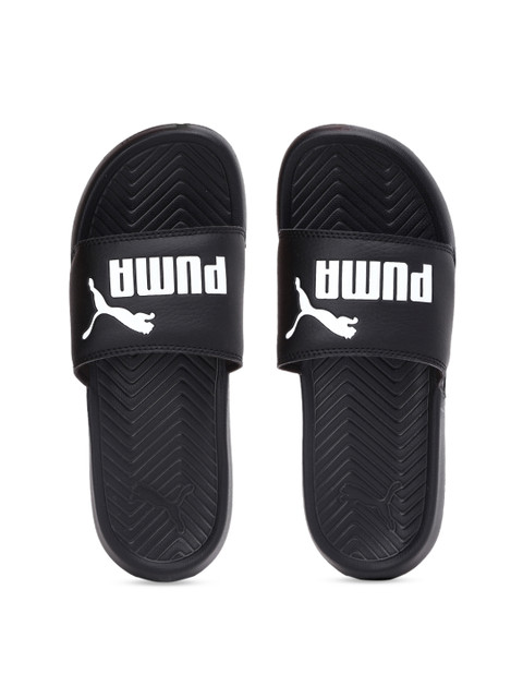 

Puma Kids Black Printed Sliders