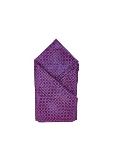 

Park Avenue Men Pink Patterned Pocket Square, Fuchsia