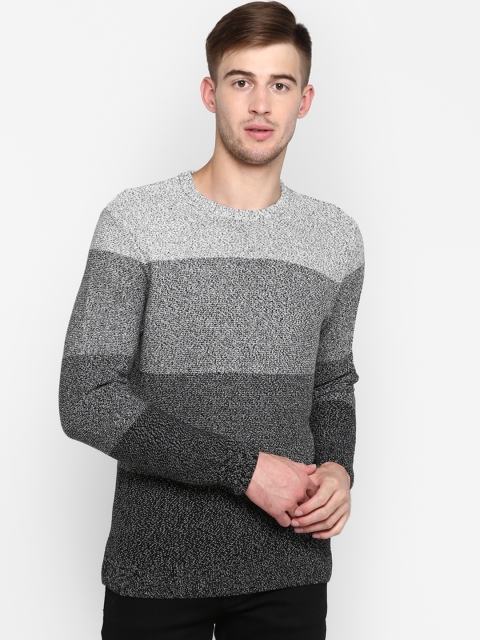 

Red Tape Men Grey Melange Solid Sweater