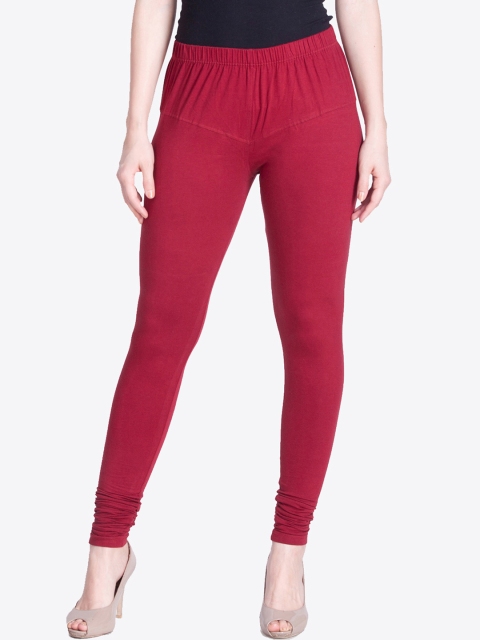 

Lux Lyra Women Maroon Solid Churidar Leggings