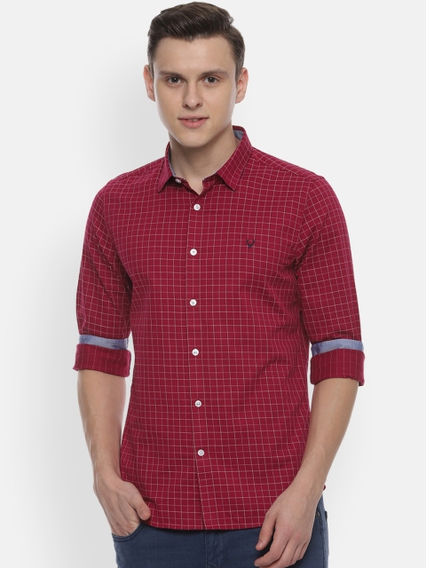 

Allen Solly Sport Men Red Slim Fit Checked Casual Shirt