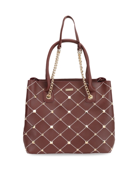 

Kazo Burgundy Embellished Handheld Bag