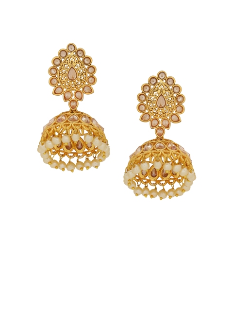 

Voylla Gold-Toned Dome Shaped Jhumkas