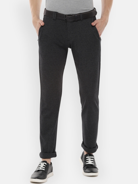 

Allen Solly Sport Men Grey Slim Fit Self Design Regular Trousers