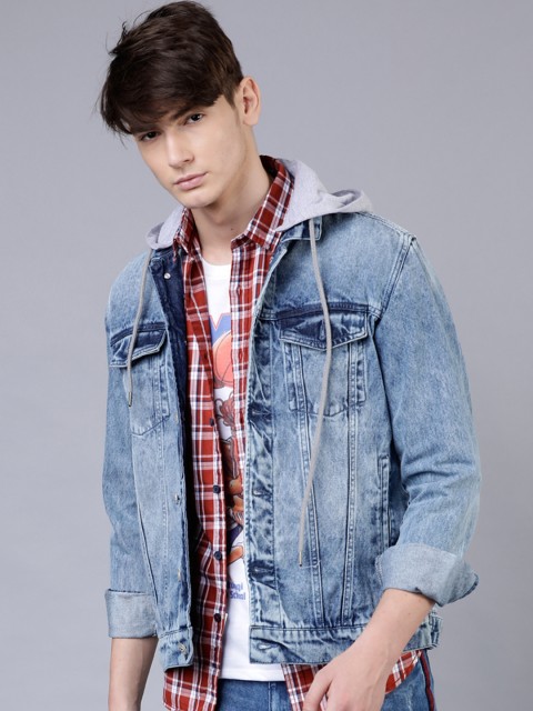 

Ecko Unltd Men Blue Solid Denim Jacket