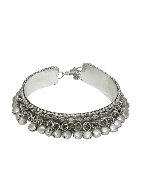 

Silvermerc Designs Silver-Toned Adjustable Navratri Speacial Handcrafted Bracelet