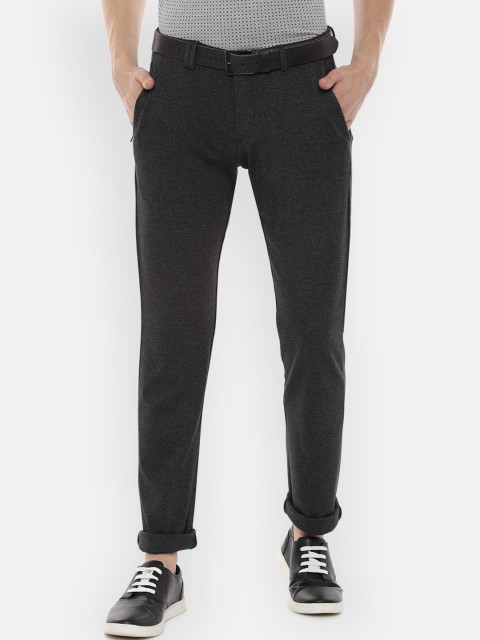 

Allen Solly Sport Men Grey Slim Fit Self Design Regular Trousers