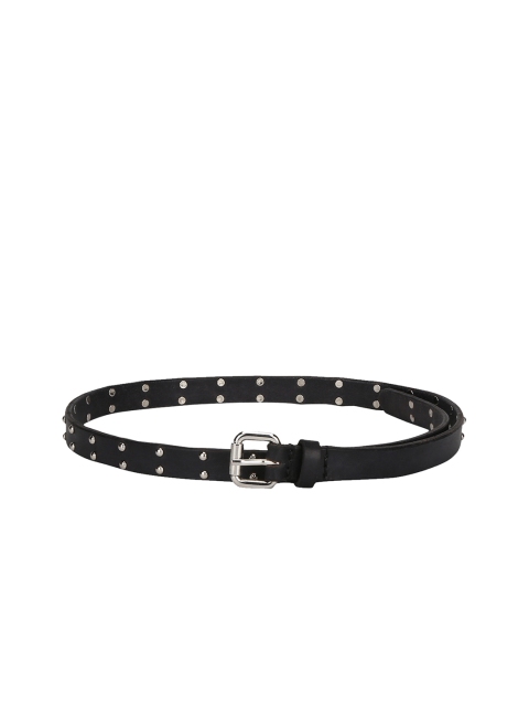 

Aditi Wasan Women Black Embellished Leather Belt
