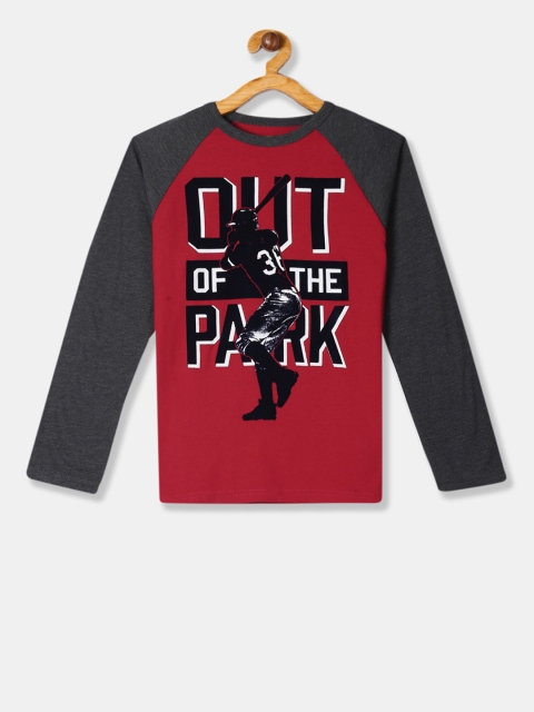 

The Childrens Place Boys Red Printed Round Neck T-shirt