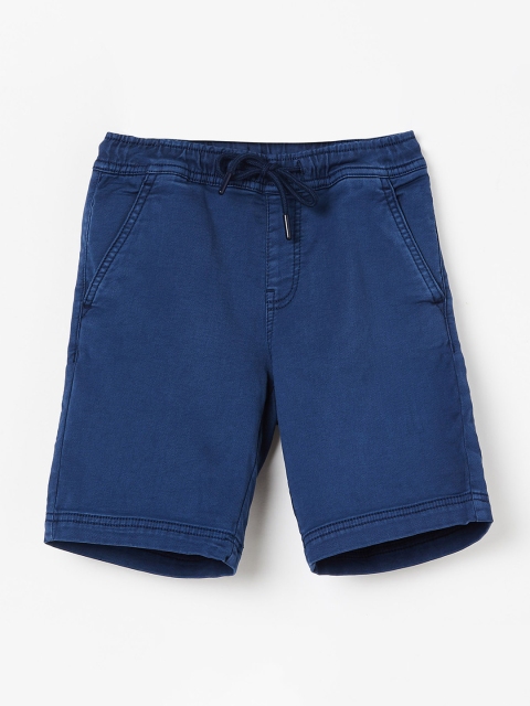 

Fame Forever by Lifestyle Boys Blue Solid Slim Fit Regular Shorts