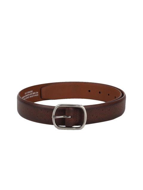 

Peter England Men Brown Woven Design Leather Belt