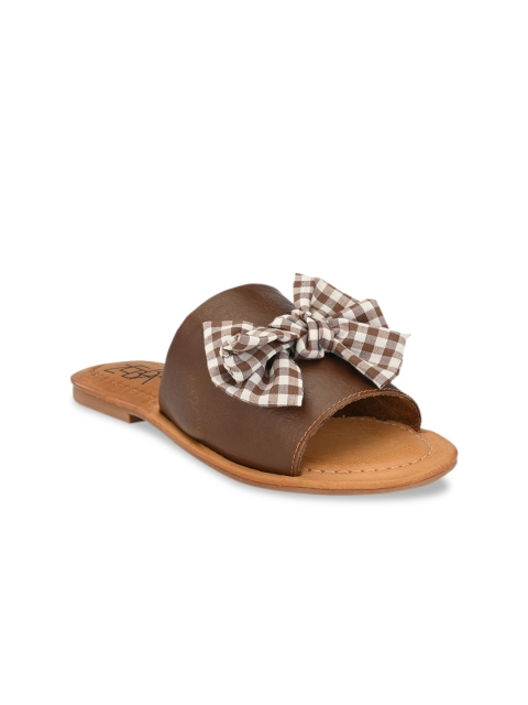 

Zebba Women Tan Solid Open Toe Flats