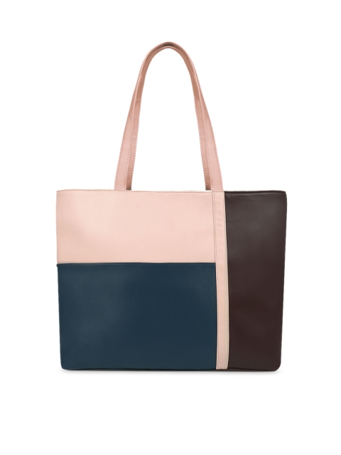 

Toteteca Pink & Blue Colourblocked Shoulder Bag
