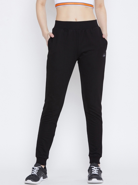 

PERFKT-U Women Black Solid Regular Fit Rapid Dry Joggers