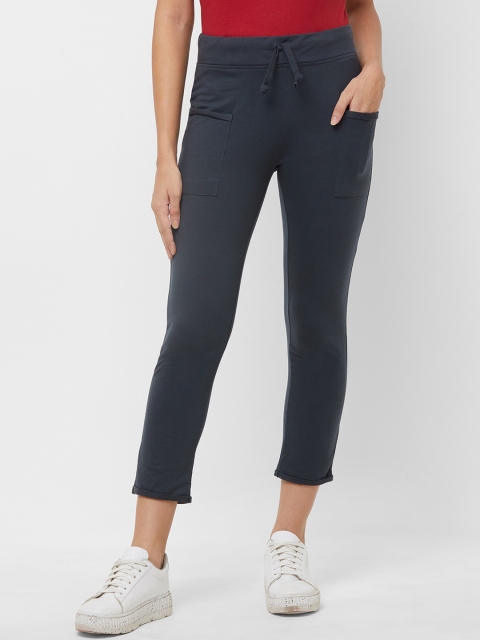 

Imagica Women Charcoal Grey Skinny Fit Solid Regular Trousers