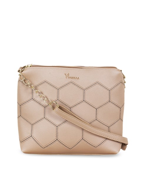 

Vivinkaa Women Beige Solid Sling Bag