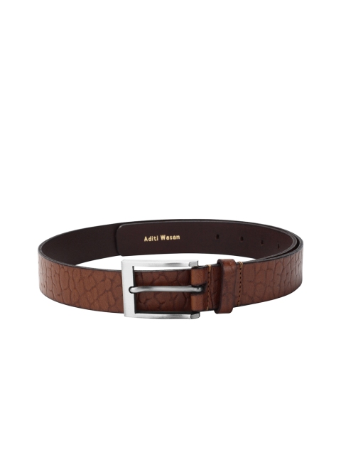 

Aditi Wasan Men Brown Textured Leather Belt