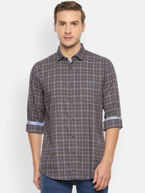 

Van Heusen Sport Men Grey Slim Fit Checked Casual Shirt