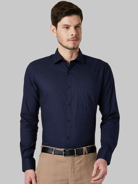 

Park Avenue Men Navy Blue Slim Fit Printed Formal Shirt