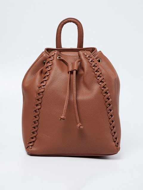 

Ginger by Lifestyle Women Brown Textured Backpack