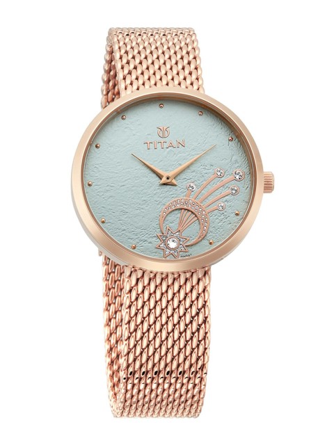 

Titan Women Turquoise Blue Analogue Watch NK95083WM02
