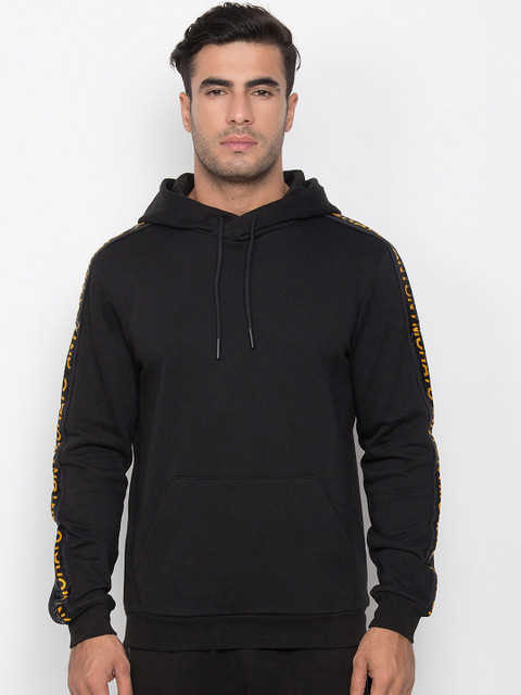 

Antony Morato Men Black Solid Hooded Sweatshirt