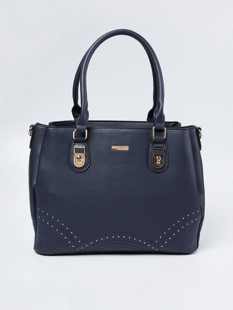 

CODE by Lifestyle Navy Blue Embellished Handheld Bag