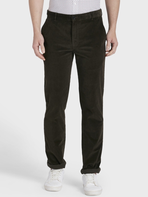 

ColorPlus Men Olive Green Tapered Fit Solid Chinos