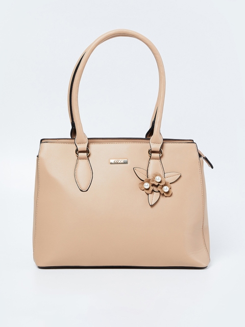 

CODE by Lifestyle Beige Solid Handheld Bag