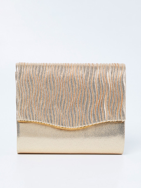 

CODE by Lifestyle Gold-Toned Textured Envelope Clutch