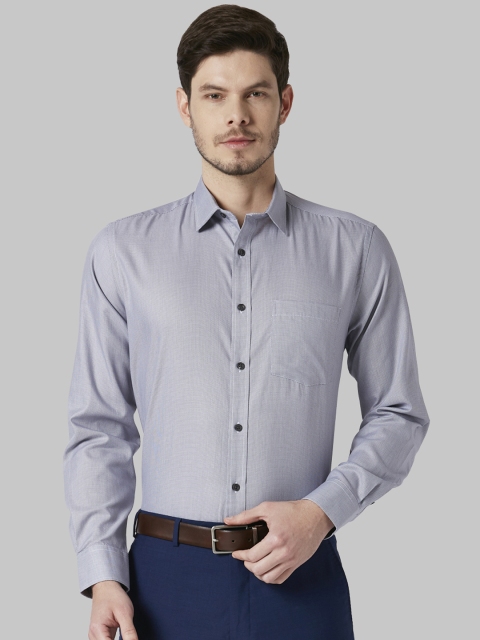 

Park Avenue Men Grey Regular Fit Self Design Formal Shirt