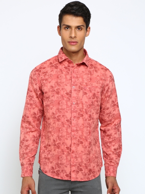 

TED HARBOR Men Coral Slim Fit Printed Casual Shirt