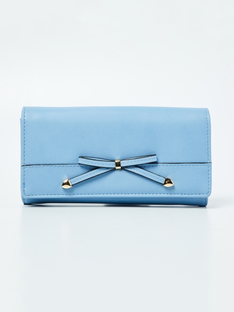 

Ginger by Lifestyle Women Blue Solid Two Fold Wallet